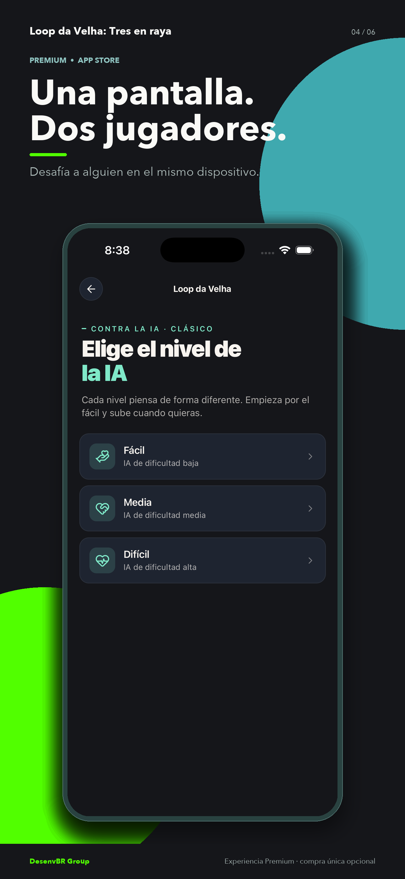 Desafía a alguien en el mismo dispositivo.
